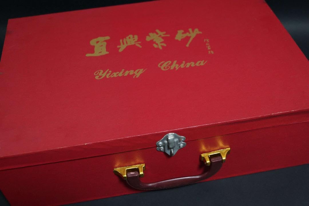 高級工芸美術師 顧錫元 製 漢詩文茶壺 紫砂朱泥 急須茶杯/茶托中国茶器揃セット 高級工芸美術師 顧錫元 製 漢詩文茶壺 紫砂朱泥 急須茶杯/茶托