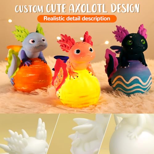 Paint Your Own Axolotl Lamp Kit, Axolotl Crafts Night Light, Arts and Crafts for Kids Ages 4-8, Kids Crafts Ages 6-8 8-12, Birthday Gifts for Girls Boys 6 7 8 9 10 11 12 Years Old 【Upgraded Paints】 — view 2