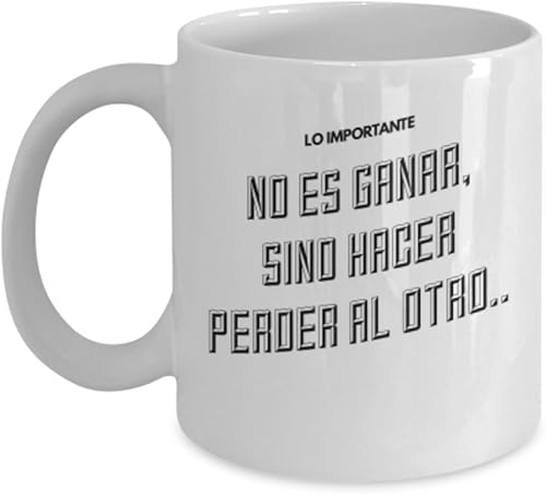 Lo importante no es ganar: tazas para café divertidas, tazas de café personalizadas, taza de café inspiradoras, taza grande de cafe con mensajes