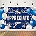 We Appreciate You Banner Backdrop, Appreciation Party Decorations, Thank You for All You Do Banner, Employee Teacher Doctor Nurse Staff Appreciation Party Decorations for Indoor Outdoor