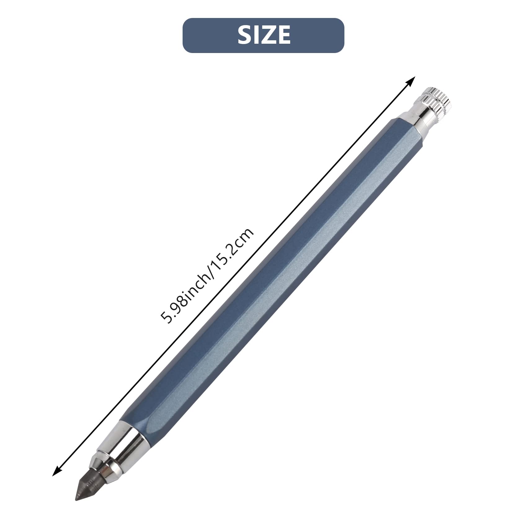 10 Piece 5.6mm Pencils Set Sketch Up Metal Automatic Mechanical Graphite Pencil for Crafting Art Sketching Woodworking