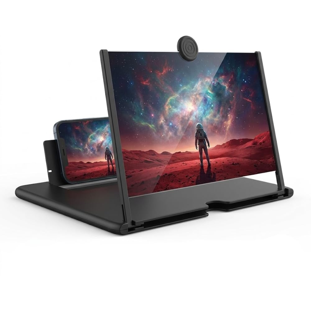 Drumstone 8 Inch HD Mobile Screen Magnifier 3D Video Amplifier Foldable Phone Stand Eye Protection Anti Glare Screen Enlarger Portable -(𝐒𝐩𝐞𝐜𝐢𝐚𝐥 𝟏𝟓 𝐘𝐞𝐚𝐫𝐬 𝐖𝐚𝐫𝐫𝐚𝐧𝐭𝐲)-picture-27