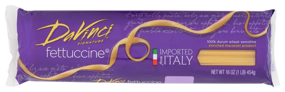DaVinci, Italian Pasta, 16oz Bag (Pack of 6) (Choose Types of Pasta Below) (Fettuccine 16oz Bag)6