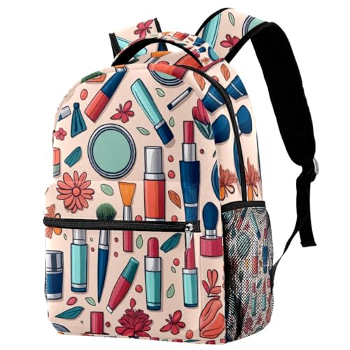 Sac à dos de maquillage pour enfants à grande capacité rose multicolore taille unique