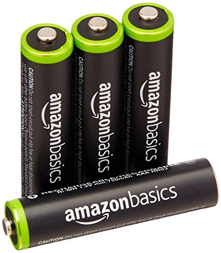 Image of AmazonBasics 4 Pack AAA Ni-MH Pre-Charged Rechargeable Batteries, 1000 Recharge Cycles (Typical 800mAh, Minimum 750mAh) - Packaging May Vary