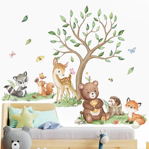 Vinilos decorativos Woodland Animal con 2 piezas miniatura 2