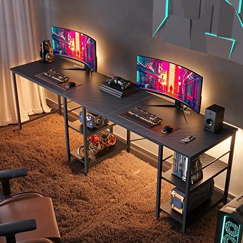 Bestier L Shaped Computer Desk Long Gaming Desk Reversible Corner Desk