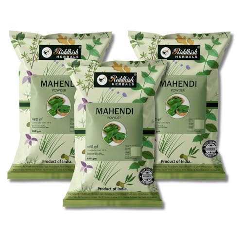 Mehendi Powder Natural Henna Hair Color 100g Pack 3 miniatura 1