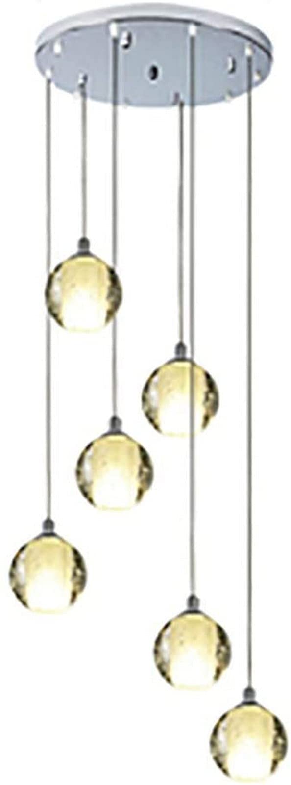 PCXEHUYP Chandelier Stairs Long Chandeliers,Spiral Staircase Ceiling Light Fixture for Hotel Living Room Home Bar, Crystal Spiral Chandelier-Silver 12(Silver,8)