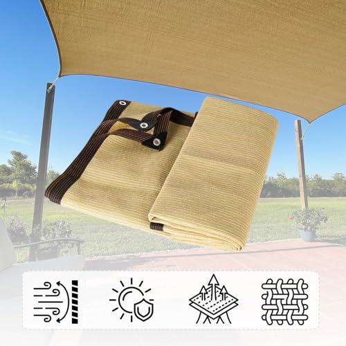 Toile d'ombrage 7x8m pour bloquer 90% des UV et protéger les animaux du soleil