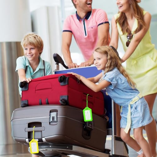 Luggage Tags for Suitcases: 6 Pack Travel Tags for Luggage, Bright Luggage Bag Tags with Waterproof Film Name Tags for Kids Adults Travel Accessories Must Haves - Bag Tags for Backpacks3