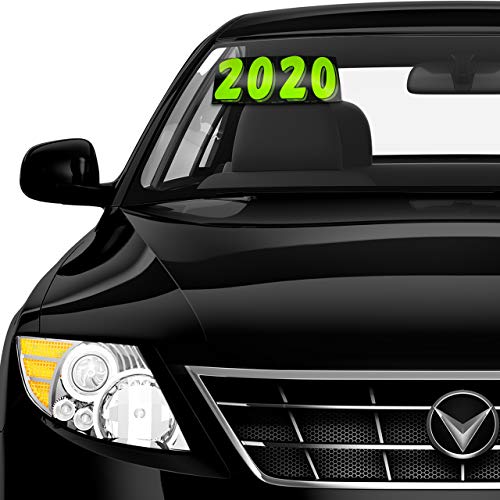 Ez Line Vinyl Decals For Cars Chartreuse Large Number Stickers 11 Dozen Windshield Numbers Pro Pack Dealer Supplies #TOP3