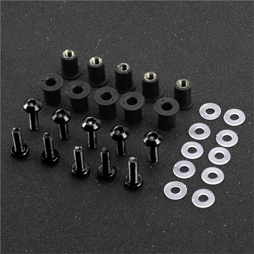 Kit de 10 pernos de parabrisas de 5mm negros para motos Z125Pro Z650 Z900