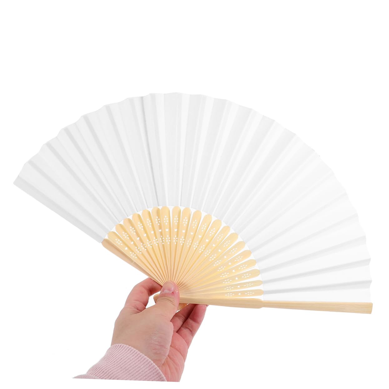 KOMBIUDA 15stücke Kompakter Faltbarer Handfächer Aus Holz Und Papier Dekorativ Für Hochzeitsgäste Partygeschenke Diy-dekoration Und Täglichen Gebrauch