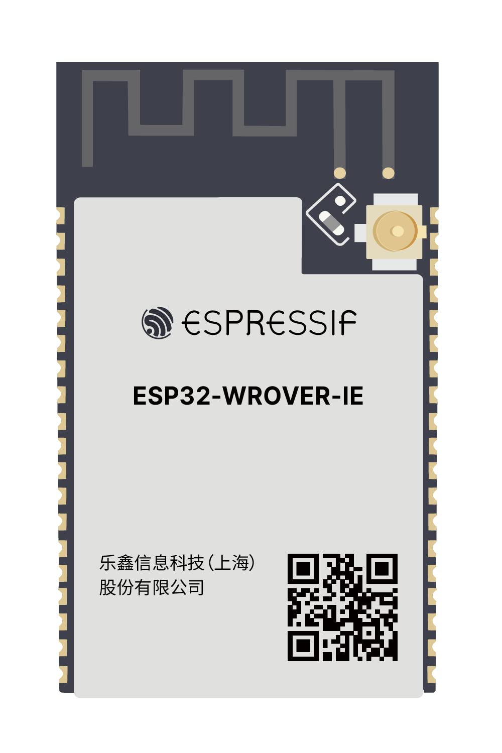 Module ESP32-WROVER-IE 8M avec antenne externe pour montages IoT complexes