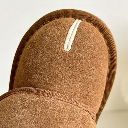 Toddler Boots Girls Winter Warm Faux Fur Walking Boots Kids House Shoes Non-Slip Comfortable Slippers for Toddler/Little Kid2