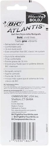 Miniatura 2 de Bic Atlantis Velocity Bold - Bolígrafo negro, 2 unidades (paquete de 5)