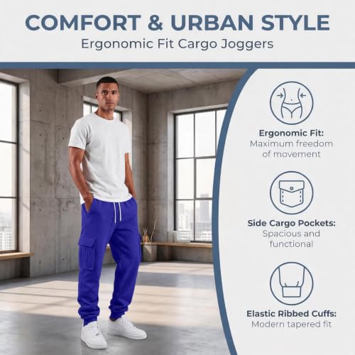 Men's Cargo Pants Baggy High Waisted Pants with Pockets Work Trousers - image 7