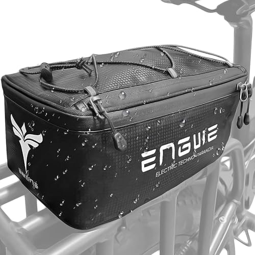 ENGWE Bicycle Saddle Bag, Rear Luggage Rack, 7L Capacity Bicycle Trunk Bag Rear Bag Frame Accessories