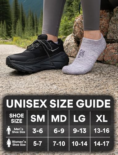 Image of Juclise Alpaca Wool Lightweight No Show Hiking Socks Breathable Moisture Wicking Cushioned Anti Blister Merino Outdoors
