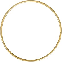 RAYHER HOBBY RAYHER HOBBY Rayher 2505306 Metallring, gold beschichtet, 25 cm ø, Stärke ca. 3,5 mm, Drahtring zum Basteln, für Wickeltechnik, Traumfänger Ring, Makramee Ring, Floristik