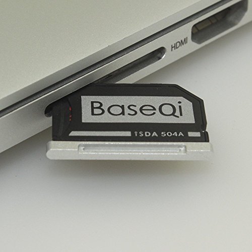 Baseqi Fba_Isda504Asv Aluminum Microsd Adapter Works With Macbook Pro 15" Retina (Late 2013 - Mid. 2015 ) #TOP2