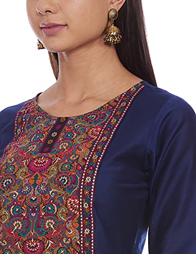 Image of Diverse Women's Cotton Blend Regular Straight Kurtis