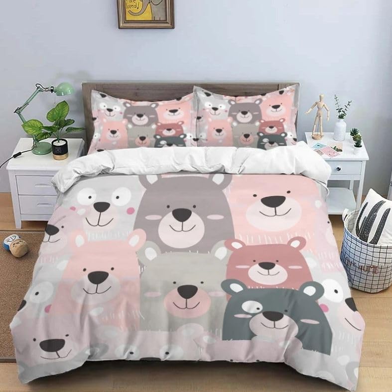 Parure de lit ours 220x240 pour transformer votre chambre d'adulte en chalet cosy