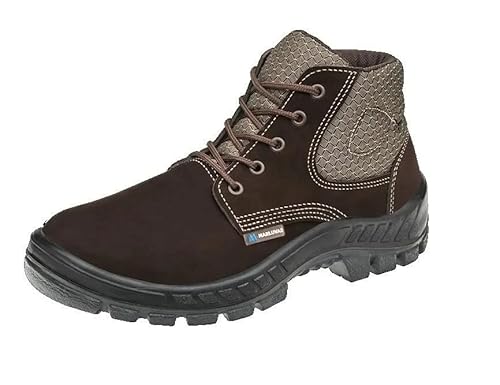 Botina Nobuck Café 50B26-CB-BP Marluvas Biqueira Plástica (Marrom Café, 42)