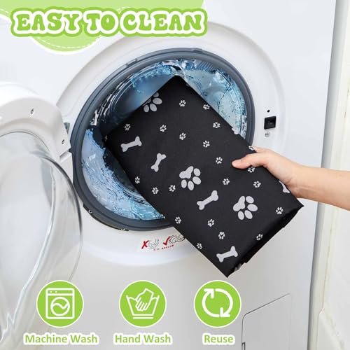 Image of 2 Pack Dog Playpens Cover and Bottom Mat Fits 4 Panels, Black | for 36 Inch Pet Playpen, Dog Crate Cover Puppy Exercise Pad, Reusable Washable, Hook and Loop Design, Playpen Not Included