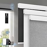 Persianas motorizadas con paneles solares gratis, persianas inteligentes mejoradas, persianas eléctricas opacas con control remoto, persianas enrollables automáticas para ventanas, funcionan con Alexa