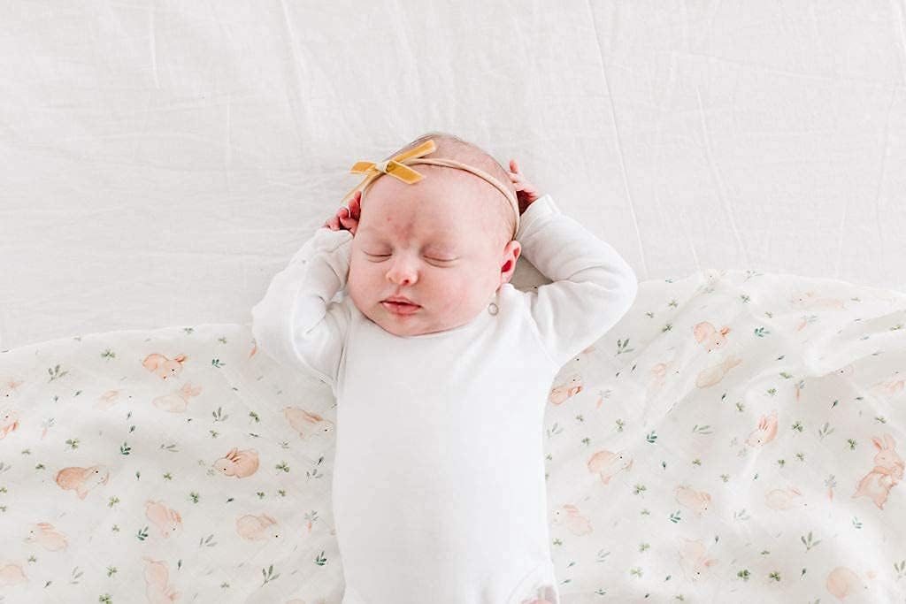 Loulou Lollipop Soft Baby Swaddle Blanket Muslin Wrap Receiving Blanket for Newborn to Toddler Girl and Boy, Large 47” by 47” - Bunny Meadow… - Image 8
