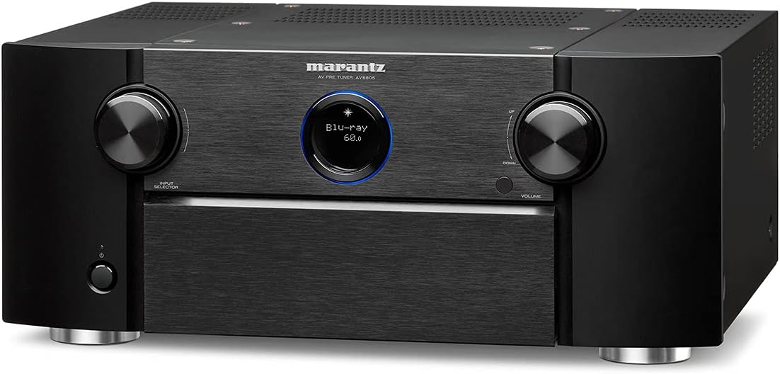 Marantz AV8805A AV Pre-Amplifier - 13.2 Channel, Advanced 8K Upscaling, IMAX Enhanced, Auro-3D, Dolby Atmos & DTS, Wireless Streaming via Wi-Fi, Bluetooth, AirPlay 2 & HEOS, Amazon Alexa, Audyssey EQ