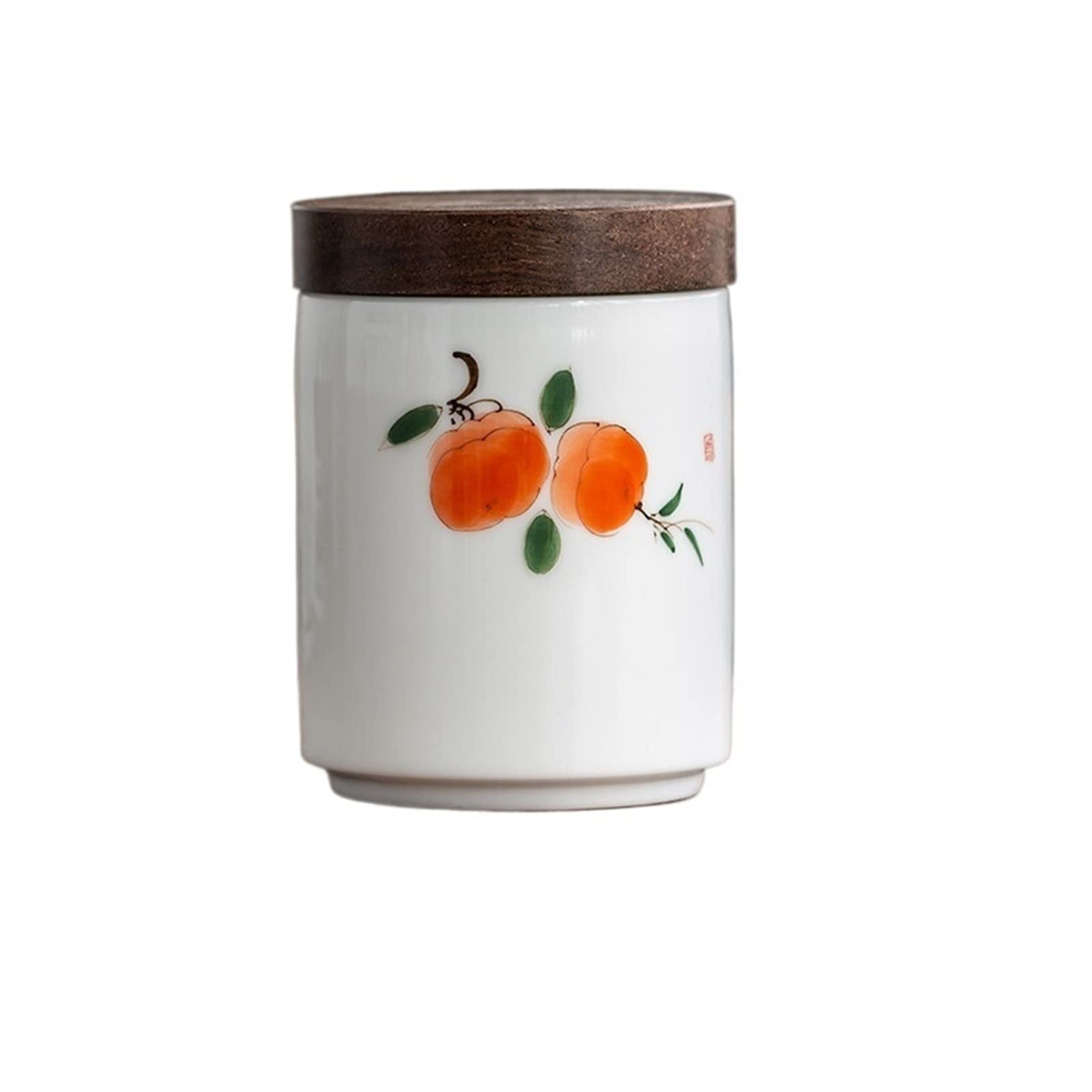 JINGYAN Tea Storage Jars Hand Painted Flower Pattern Ceramics Tea Caddy Portable Travel Boxes Sealed Jar Coffee Spice Household Storage Tank