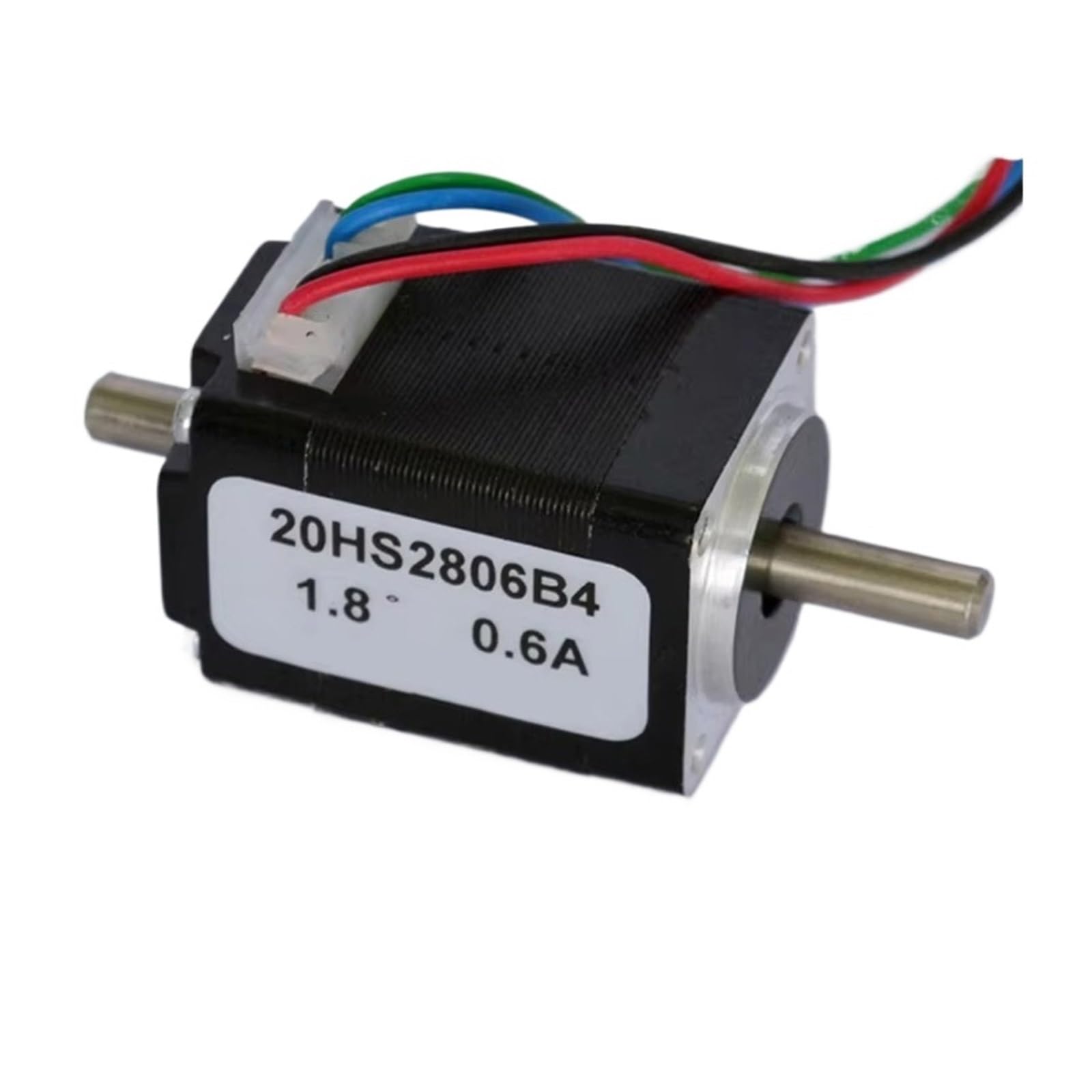 MGIMGFKZD Stepper Motor 4-Wire NEMA 8 Stepper Motor Fuselage Length 28mm Step Angle 1.8° Single Dual Output Shaft 1.4N.cm Current 0.6A/0.2A