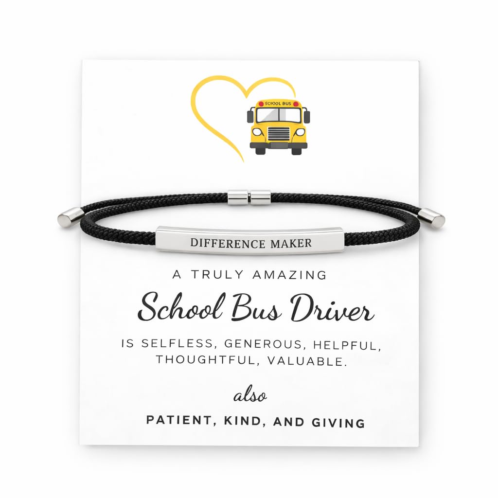 VIY Personal Card School Bus driver appreciation gifts, Best bus driver gifts, Difference maker bracelet for women, Difference maker gift, End of school year gift for coworkers