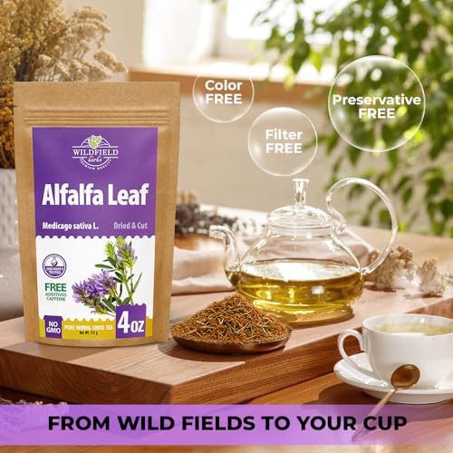 Image of 4 oz Alfalfa Leaf Alfalfa Herb Tea (Medicago Sativa) - 113g Tea Bags Herbal