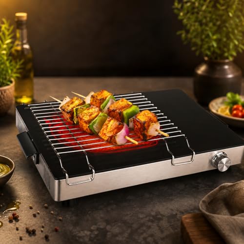 Image of Induction Infrared Grill Stand for Cooktop | Stainless Steel Universal Flame Diffuser Plate | Heat Diffuser for Gas & Induction Stove | Roti, Chapati, BBQ, Tandoor Grill Rack