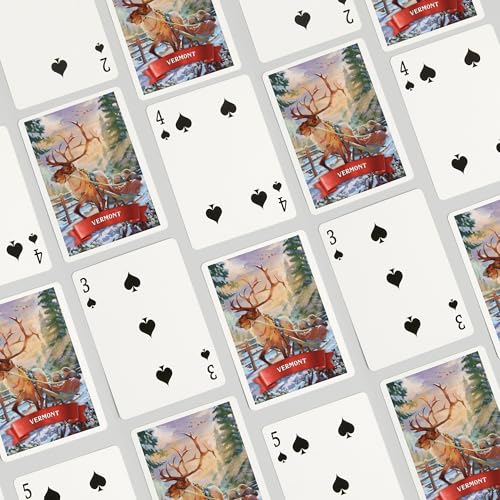 Lantern Press Vermont, Sleigh Ride, 52 cartas póker para adultos miniatura 4