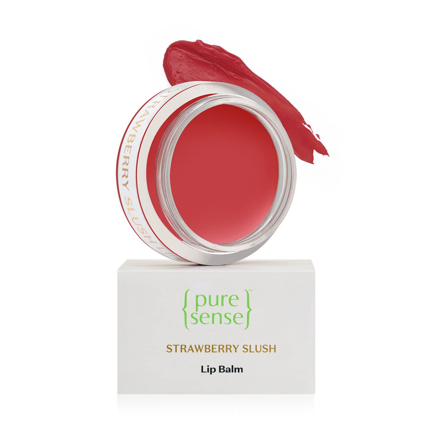 PureSense Strawberry Slush Lip Balm for Dry | Chapped & Pigmented Lips with Vitamin A & E | Shea Butter | Almond & Olive Oil for Nourished & Moisturised Lips | 5g
