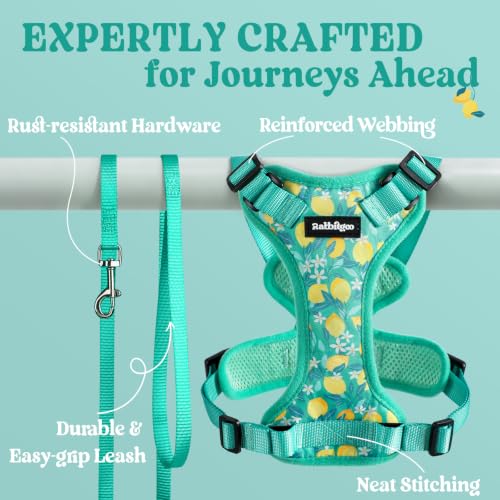 Image of rabbitgoo Cat Harness and Leash Set, Escape Proof Vest, Lemon Grove