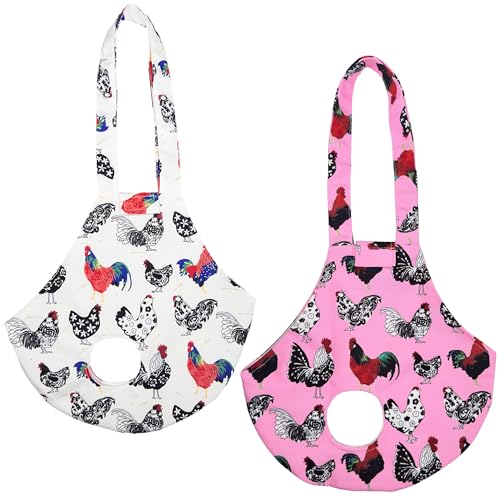 Cilkus 2 Pack Chicken Holder Bag 13.513.5 Inch Waterproof Chicken Sling Carrier with Handle Portable Rooster Hen Transport Bag for Travel Hiking Driving Farm Use Multiple Print Patterns Optional