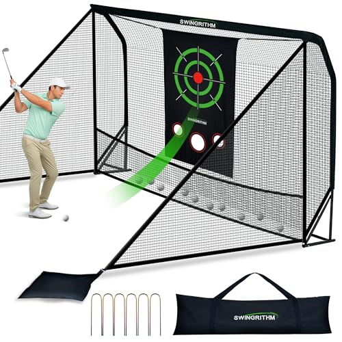 Golf Practice Hitting Net For Driving Real Balls With Side Barriers