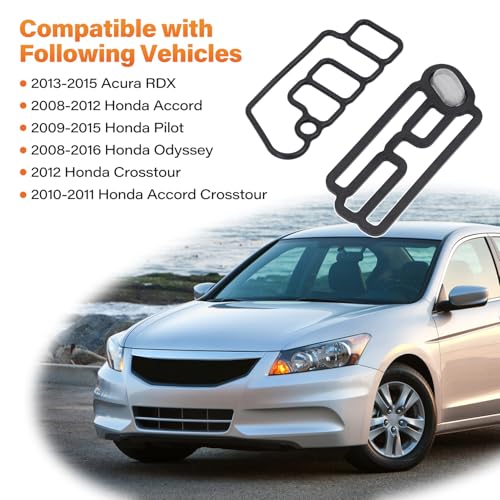 Image of Cylinder Head VTEC Solenoid Spool Valve Gasket, Compatible with Honda Accord Crosstour Odyssey Pilot, for Acura RDX 3.5L Replace 15815-R70-A01 15845-R70-A01