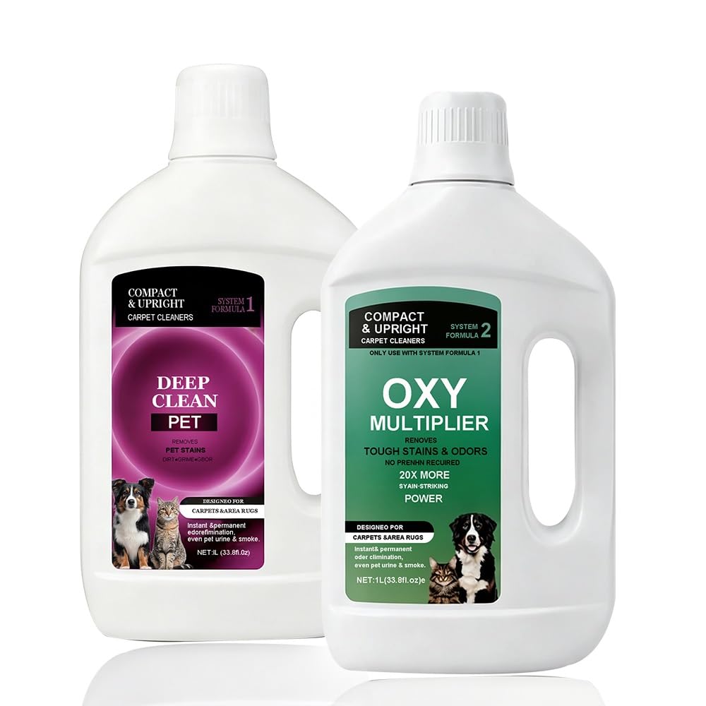 Haustierpaket for tragbare Teppichreiniger, OXY-Multiplikator und Tiefenreinigungslösung for Haustiere, kompatibel mit Shark, formuliert for alle Teppiche, Polster und Vorleger(Set)