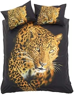 Olivia Rocco 3D Animal Print Duvet Sets, Single, Black Panther