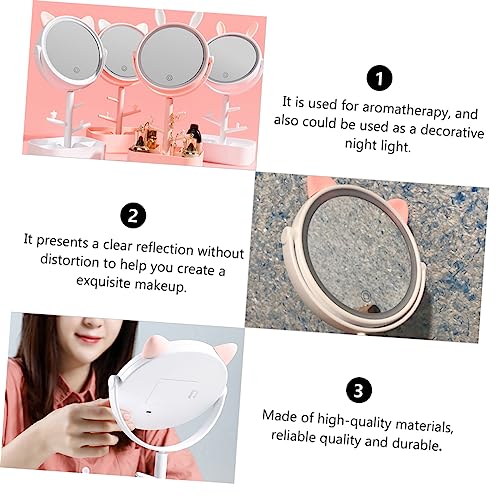 Espejo para maquillaje Angoily con luz LED y base giratoria miniatura 5