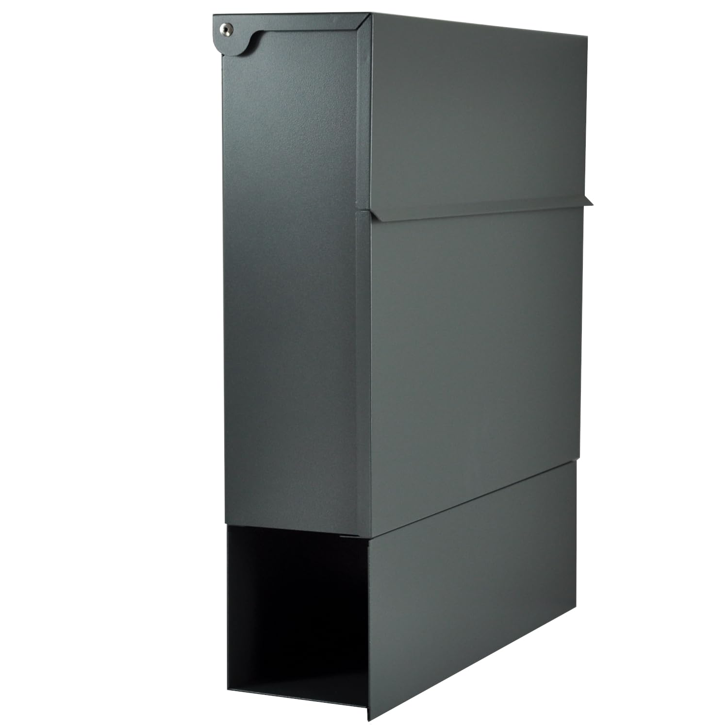 Buzón de pared de diseño con compartimento para periódicos Gris antracita mate RAL 7016 Adecuado para A4/C4