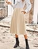 Kate Kasin Women's Beige Pleated Midi Skirt Summer... #2