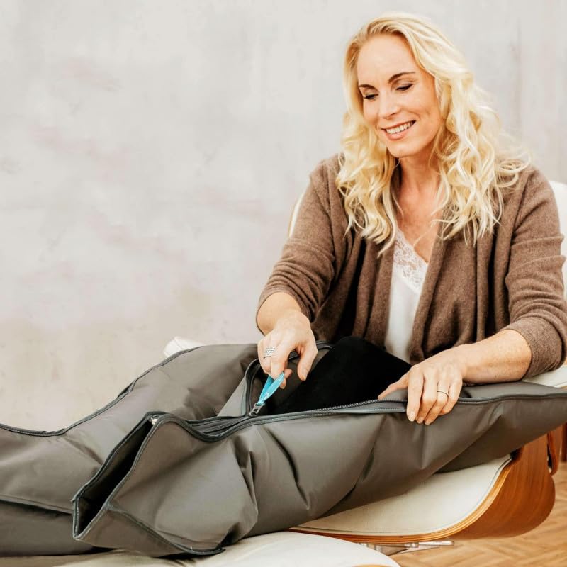 Venen Engel 6 Premium Medical avec pantalon Lymph-Flow | 6 programmes de massage | Certifié médical pour troubles veineux et lymphatiques | Traitement de la cellulite